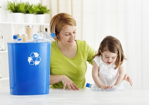 Recycling business waste in a controlled environment